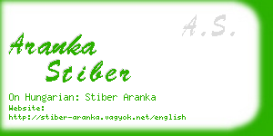 aranka stiber business card